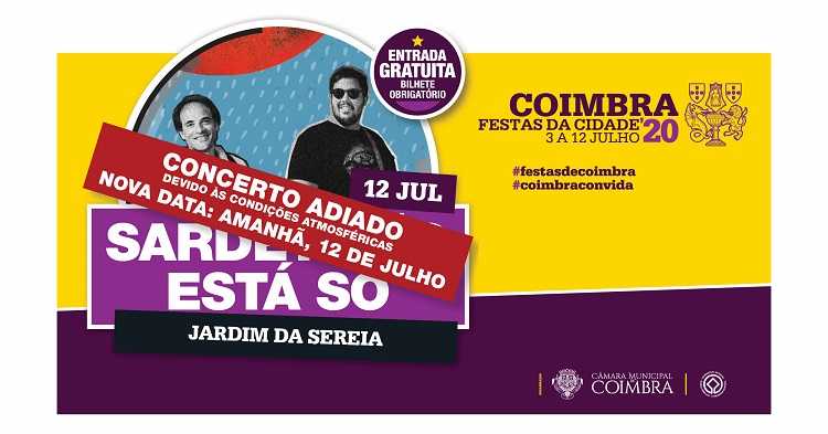 Jornal Campeão: Adiado concerto de hoje das Festas da Cidade de Coimbra