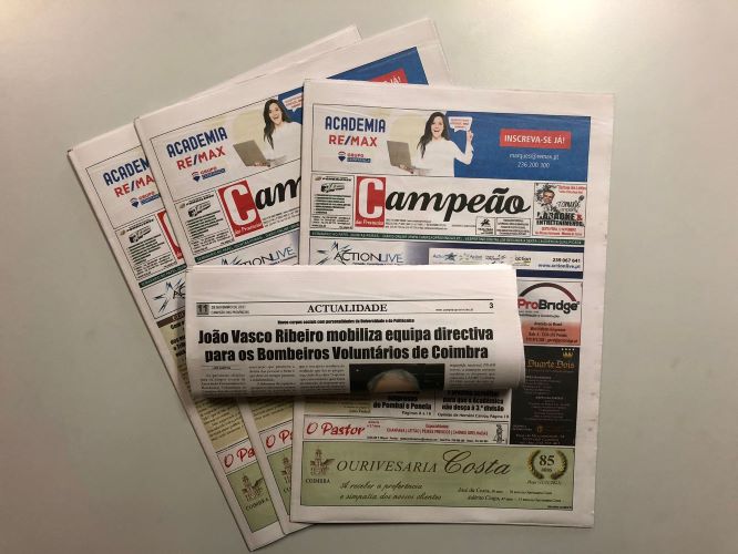 Jornal Campeão: João Vasco Ribeiro mobiliza equipa directiva para Bombeiros Voluntários de Coimbra