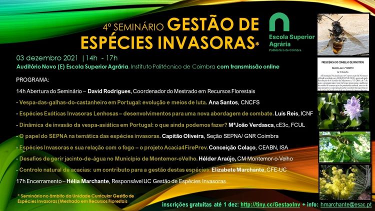Jornal Campeão: Agrária de Coimbra promove 4.º seminário “Gestão de Espécies Invasoras”
