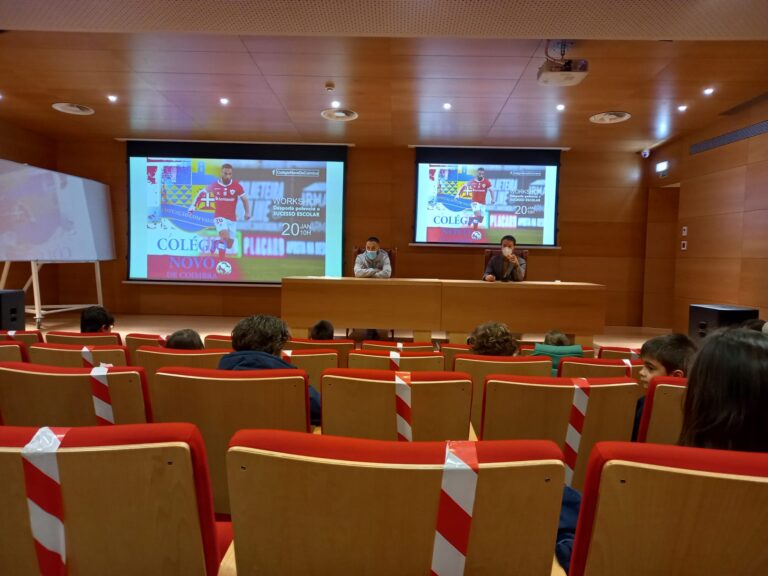 Jornal Campeão: Jogador Costinha visitou o Colégio Novo de Coimbra