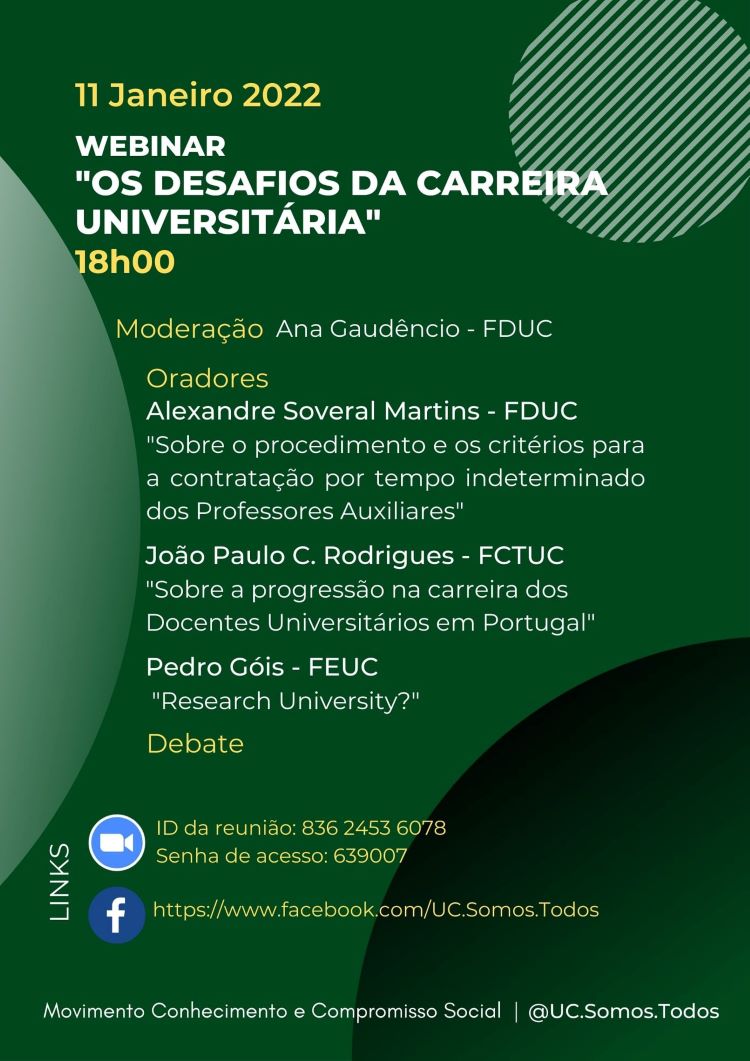 Jornal Campeão: Webinar “Os Desafios da Carreira Universitária” decorre via Zoom