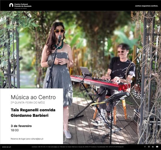 Jornal Campeão: Concerto com Taïs Reganelli e Giordanno Barbieri no Centro Cultural do IPC