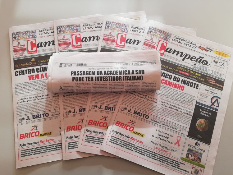 Jornal Campeão: Passagem da Académica a SAD pode ter investidor italiano