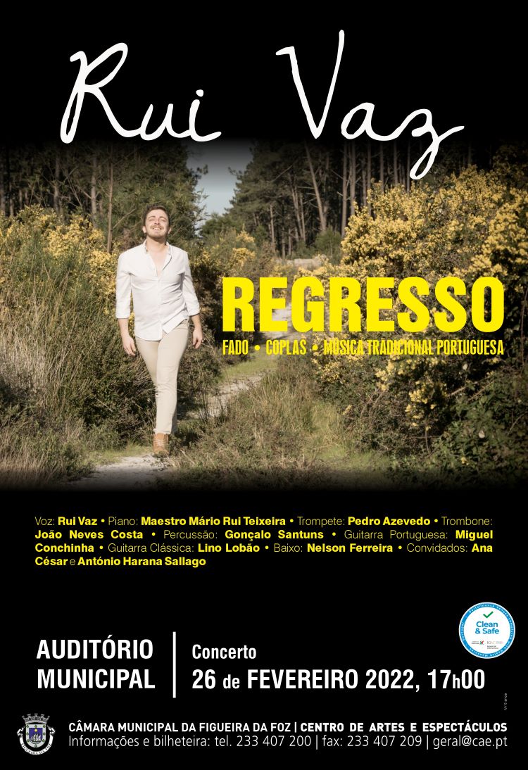 Jornal Campeão: Figueira da Foz: CAE recebe concerto “Regresso” de Rui Vaz