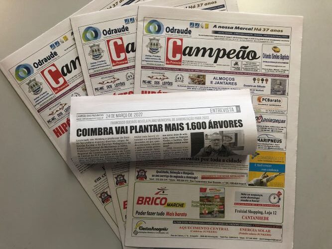 Jornal Campeão: Entrevista: Coimbra vai plantar mais 1.600 árvores