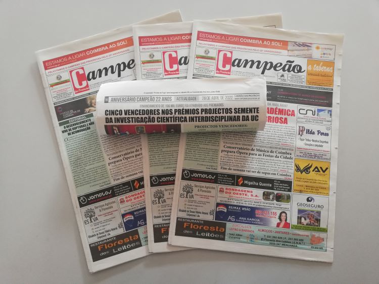 Jornal Campeão: Atribuídos os Prémios Projectos Semente da Investigação Científica Interdisciplinar