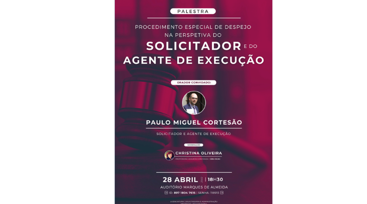 Jornal Campeão: Coimbra Business School realiza palestra dedicada a solicitador e agente de execução