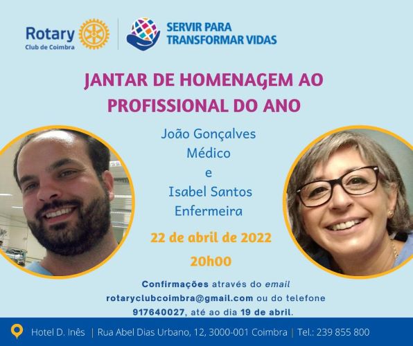 Jornal Campeão: Rotary Club de Coimbra homenageia profissionais de saúde   