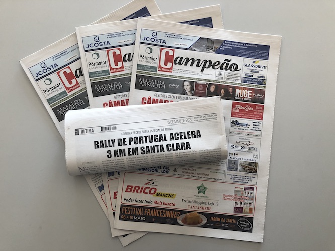 Jornal Campeão: Rally de Portugal acelera 3 km em Santa Clara