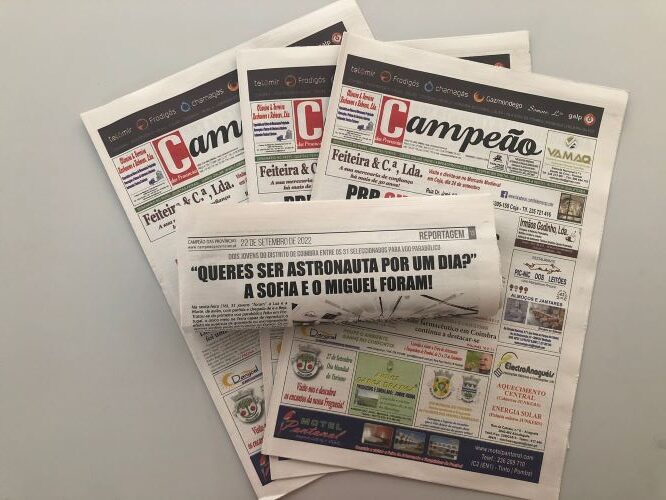 Jornal Campeão: “Queres ser astronauta por um dia?” A Sofia e o Miguel foram!