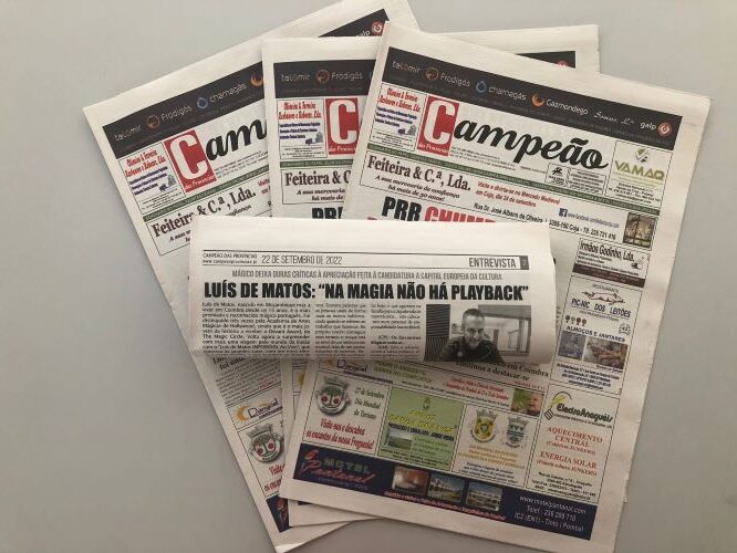 Jornal Campeão: Entrevista: Luís de Matos diz que “na magia não há playback”