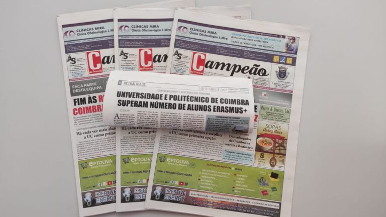 Jornal Campeão: Universidade e Politécnico de Coimbra superam número de alunos Erasmus+