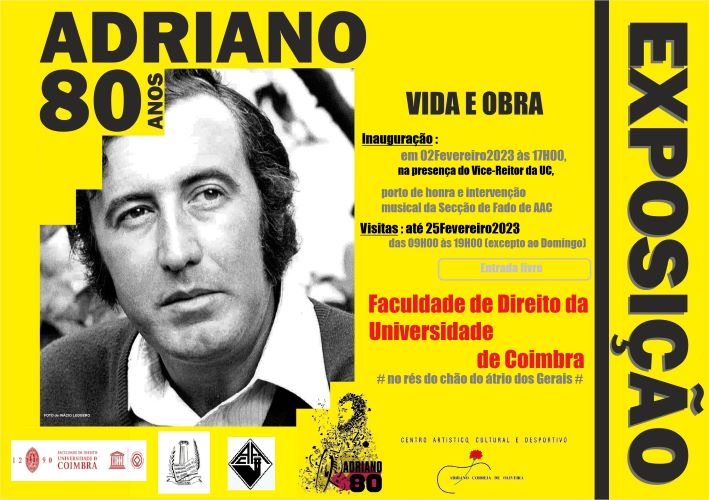 Jornal Campeão: Cantor Adriano ‘regressa’ em exposição à Faculdade de Coimbra onde estudou Direito