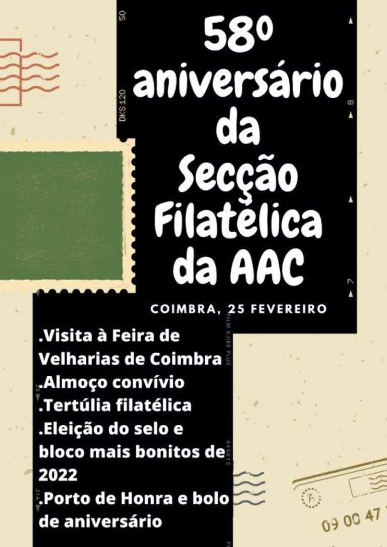 Jornal Campeão: Secção Filatélica da Associação Académica de Coimbra celebra 58.º aniversário