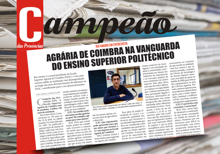 Jornal Campeão: Entrevista: Rui Amaro-Agrária de Coimbra na vanguarda do Ensino Superior Politécnico