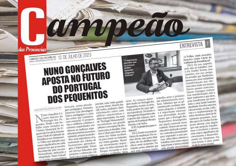 Jornal Campeão: Entrevista: Nuno Gonçalves aposta no futuro do Portugal dos Pequenitos