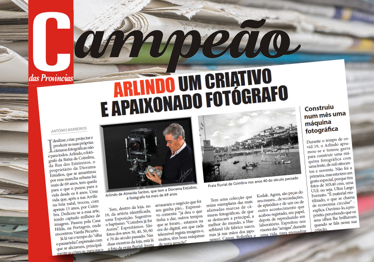 Jornal Campeão: Lojas de Coimbra com memória: Arlindo um criativo e apaixonado fotógrafo