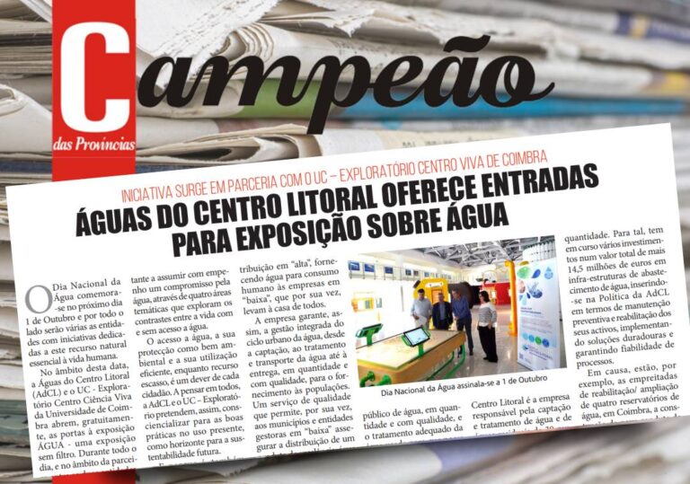 Jornal Campeão: Águas do Centro Litoral oferece entradas para exposição sobre água  