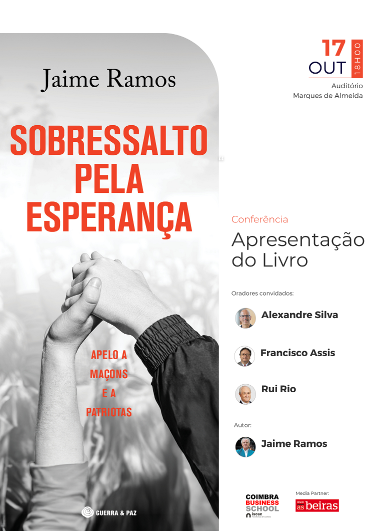 Jornal Campeão: “Sobressalto pela Esperança, apelo a maçons e patriotas” é novo livro de Jaime Ramos