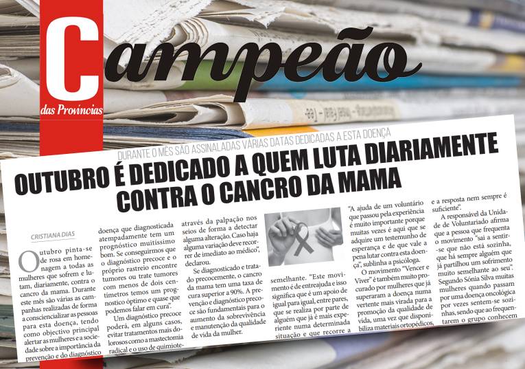 Jornal Campeão: Outubro é dedicado a quem luta diariamente contra o cancro da mama