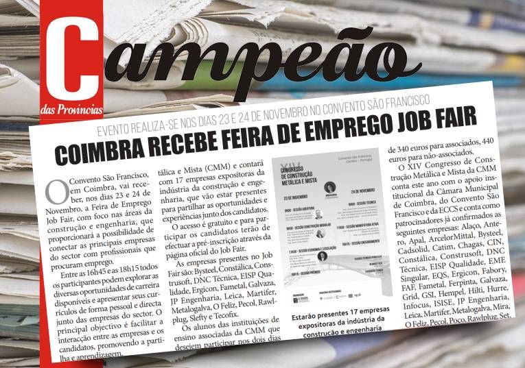 Jornal Campeão: Coimbra recebe Feira de emprego Job Air