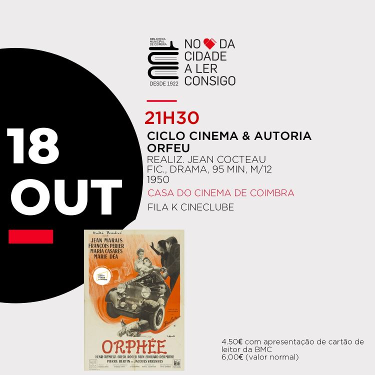 Jornal Campeão: “Orfeu” de Jean Cocteau na Casa de Cinema de Coimbra