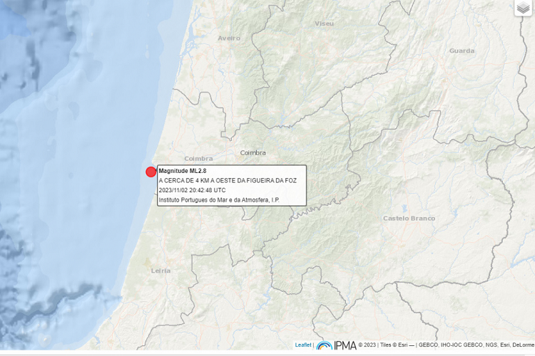 Jornal Campeão: Sismo de 2,8 na escala de Richter sentido no concelho da Figueira da Foz