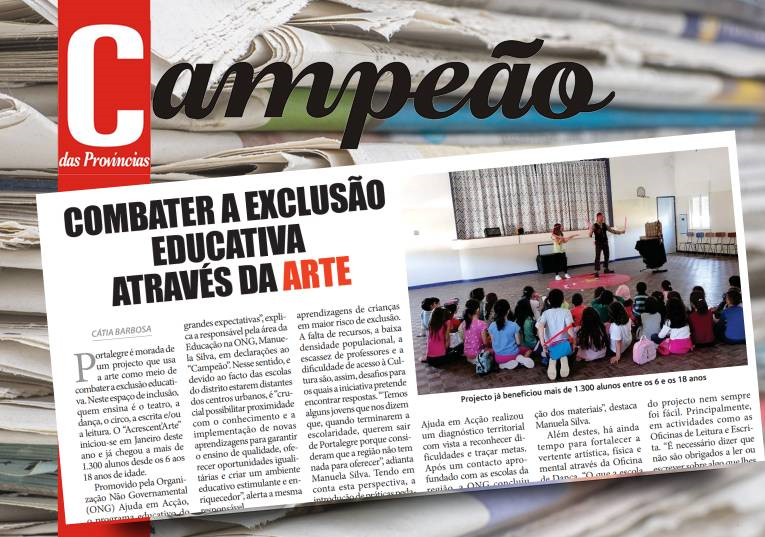 Jornal Campeão: Combater a exclusão educativa através da arte