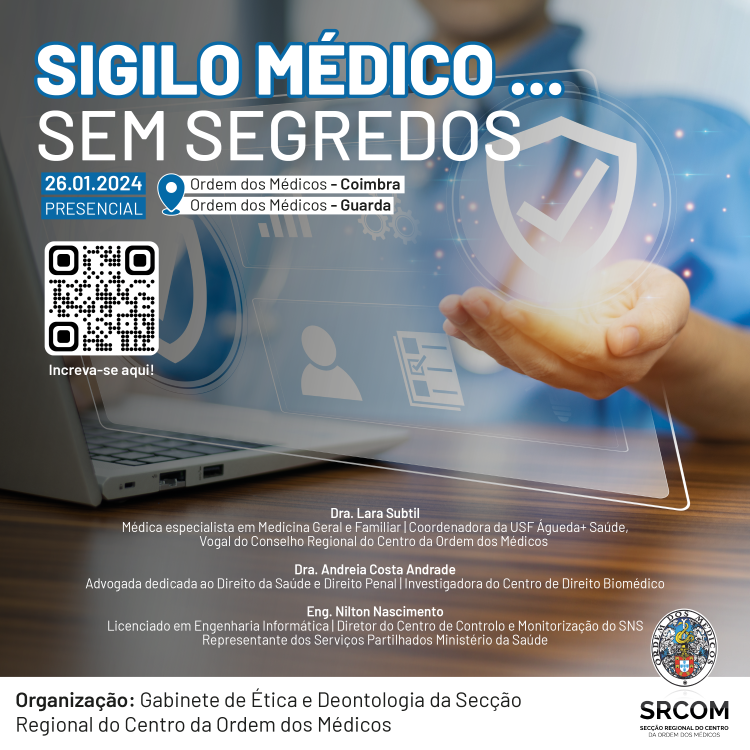 Jornal Campeão: Ordem dos Médicos do Centro realiza curso sobre Sigilo Médico em Coimbra e Guarda 