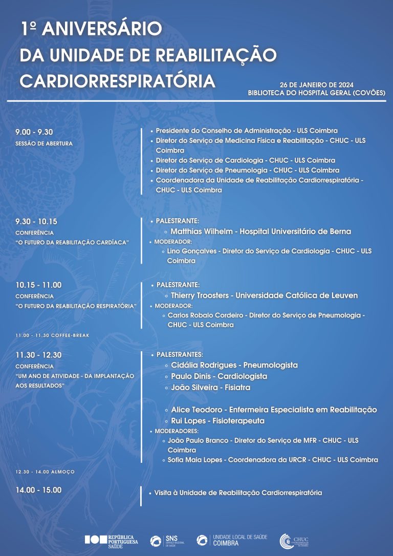 Jornal Campeão: Conferências marcam aniversário da Unidade de Reabilitação Cardiorrespiratória em Coimbra
