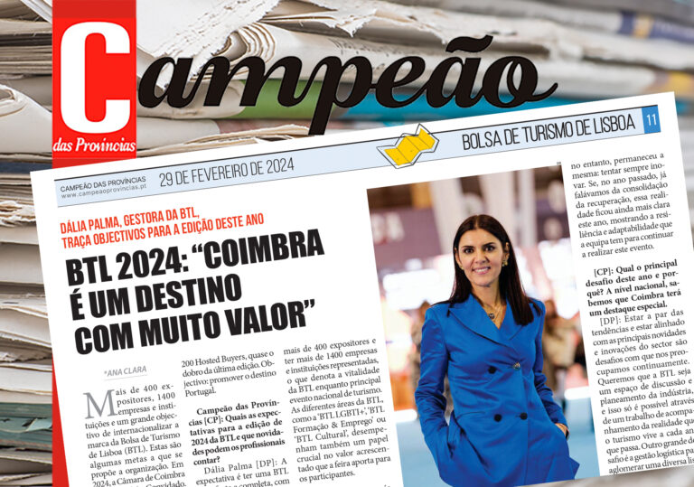 Jornal Campeão: Dália Palma, gestora da BTL: “Coimbra é um destino com muito valor”