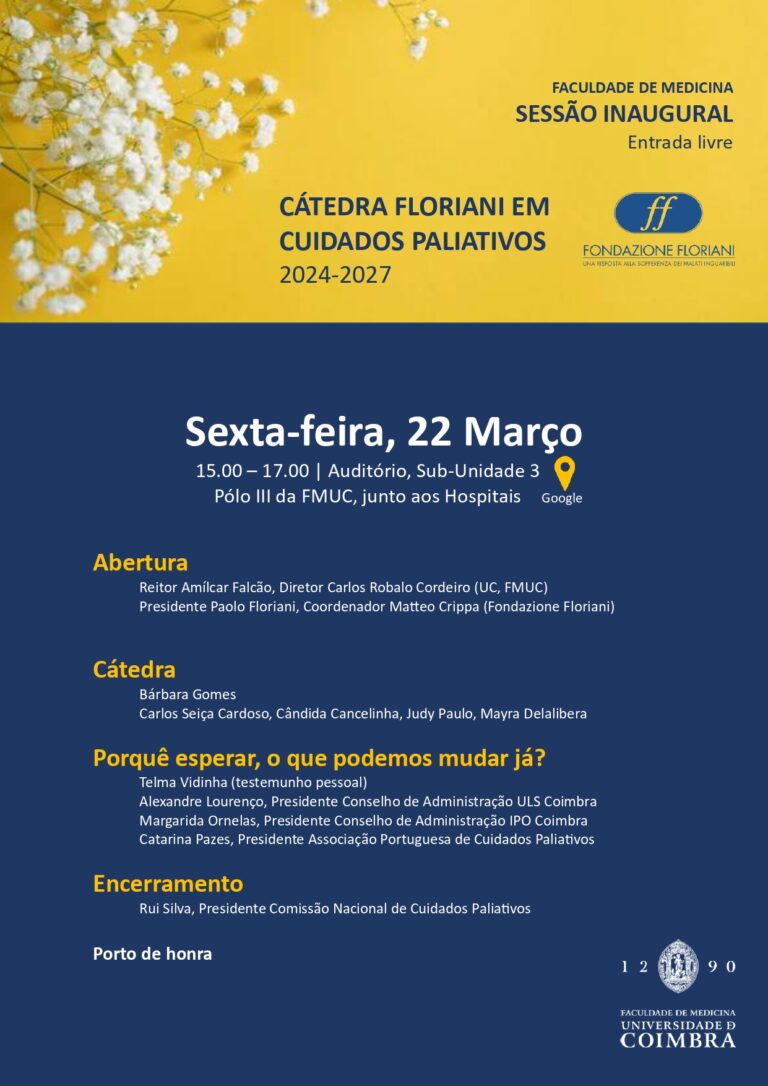 Jornal Campeão: Universidade de Coimbra estabelece nova cátedra para impulsionar cuidados paliativos