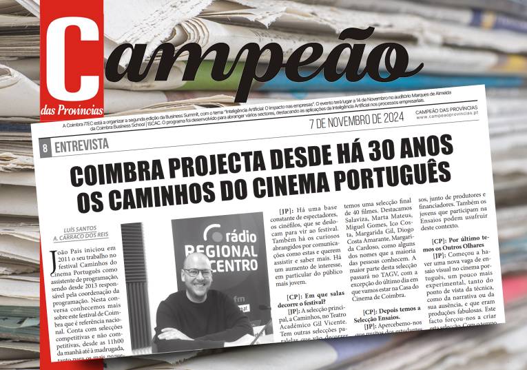 Jornal Campeão: Coimbra projecta desde há 30 anos os Caminhos do Cinema Português