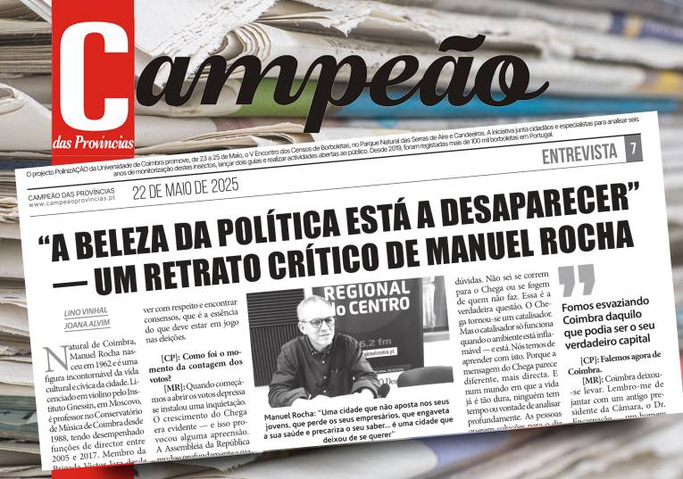 Jornal Campeão: “A beleza da política está a desaparecer” – um retrato crítico de Manuel Rocha  