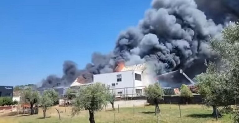 Jornal Campeão: Coimbra: Incêndio destrói armazém de materiais de construção em Antanhol
