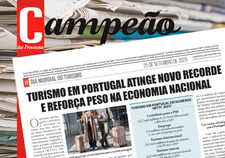 Jornal Campeão: Turismo em Portugal atinge novo recorde e reforça peso na economia nacional