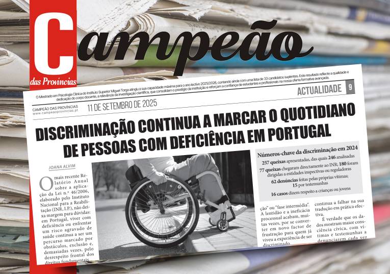 Jornal Campeão: Discriminação continua a marcar o quotidiano de pessoas com deficiência em Portugal