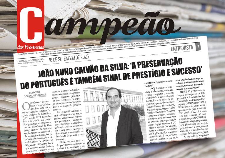 Jornal Campeão: João Nuno Calvão da Silva: preservação do português é sinal de prestígio e sucesso