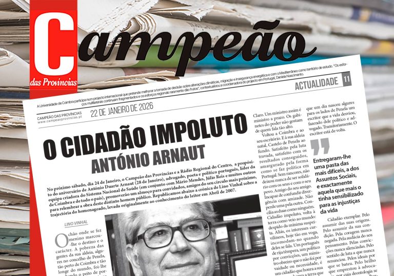 Jornal Campeão: Recordar aniversário de António Arnaut sábado no D. Luís