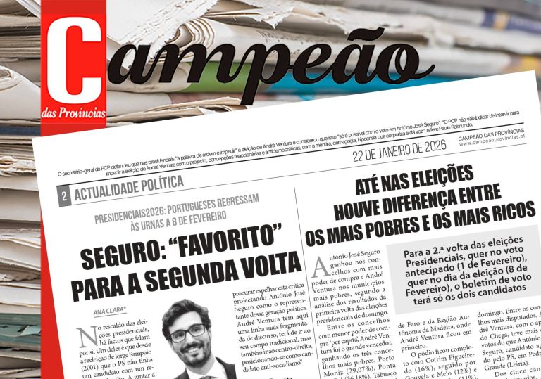Jornal Campeão: Seguro “favorito” para a segunda volta das eleições presidenciais