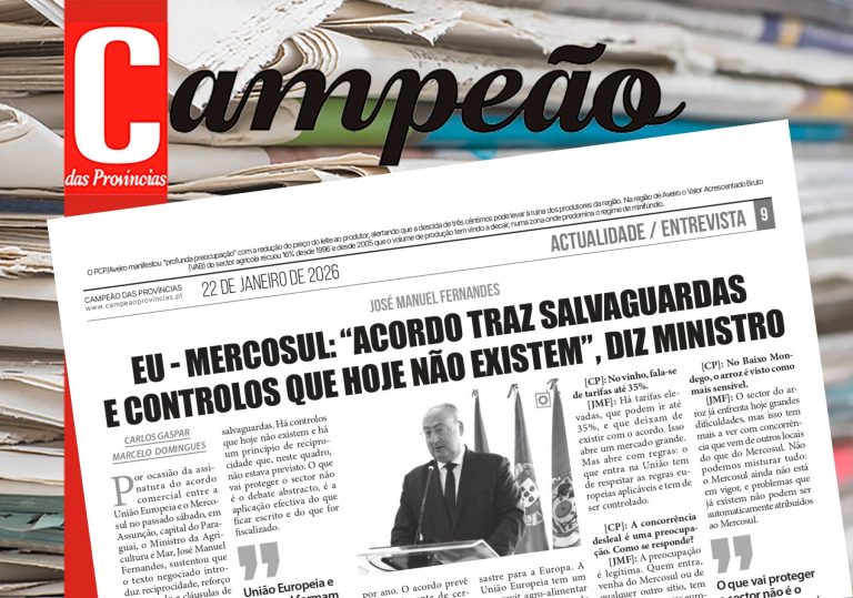 Jornal Campeão: José Manuel Fernandes: “Acordo EU-MERCOSUL traz salvaguardas e controlos que hoje não existem”
