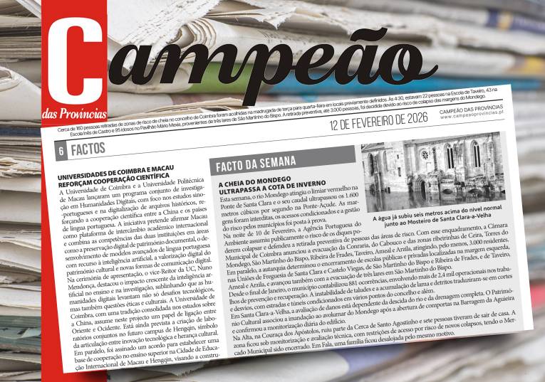 Jornal Campeão: A cheia do Mondego passa a cota do Inverno