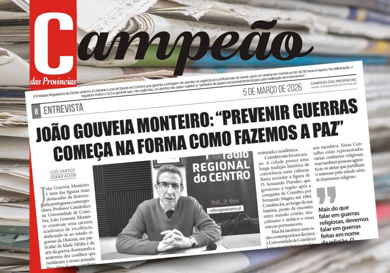 Jornal Campeão: João Gouveia Monteiro: “prevenir guerras começa na forma como fazemos a paz”