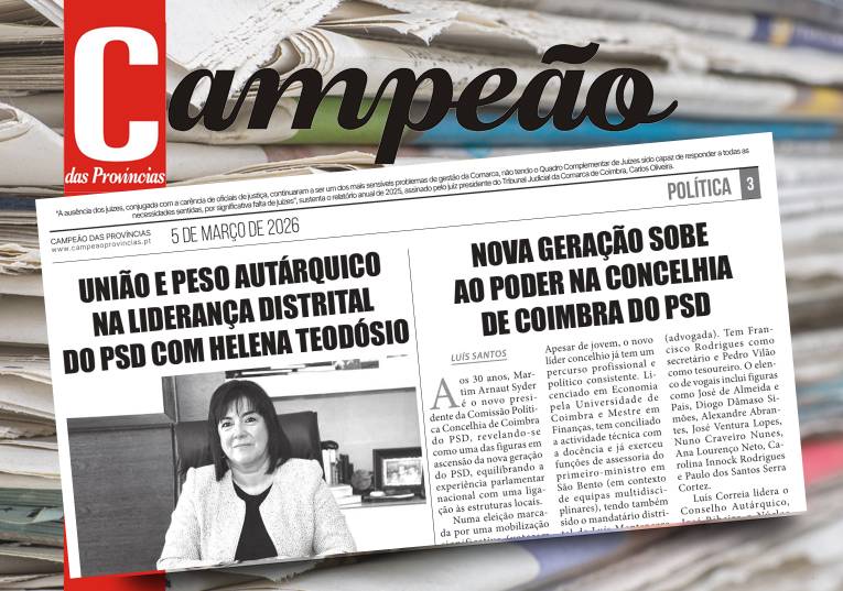 Jornal Campeão: Nova geração sobe ao poder na Concelhia de Coimbra do PSD